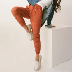 Destination Joggers, Rust Windowpane 18 Destination Joggers, Rust Windowpane -Clothing Promotional Store 1 bottom 1