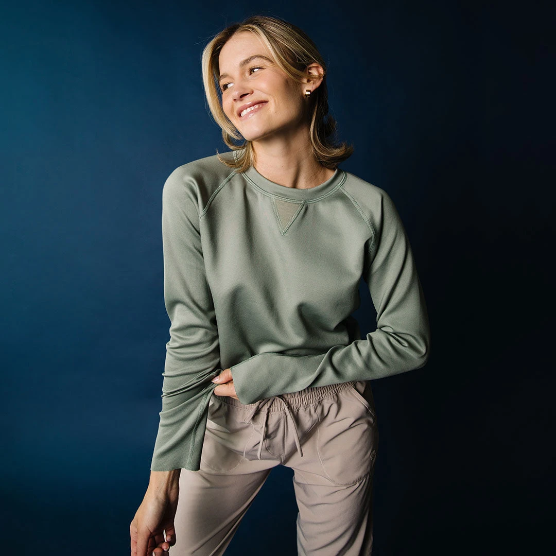 Olive Neo Crop Sweatshirt 4 Olive Neo Crop Sweatshirt - Image 2