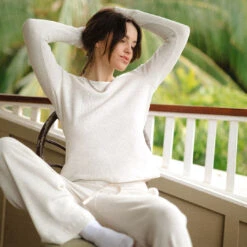 Waffle Long Sleeve Crew, Oatmeal 15 Waffle Long Sleeve Crew, Oatmeal -Clothing Promotional Store 369A0022final