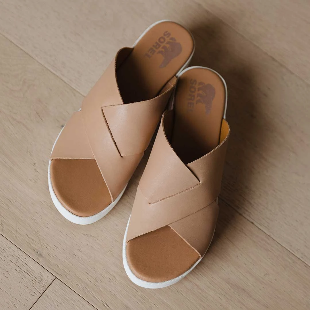 Sorel Cameron Flatform Mule, Honest Beige/Sea Salt 5 Sorel Cameron Flatform Mule, Honest Beige/Sea Salt - Image 3