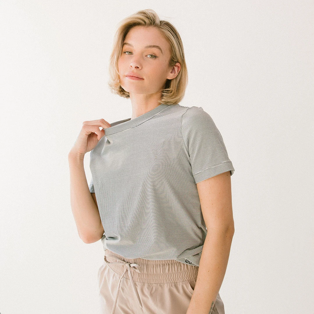 Boyfriend Tee, Sweet Stripe 4 Boyfriend Tee, Sweet Stripe - Image 2