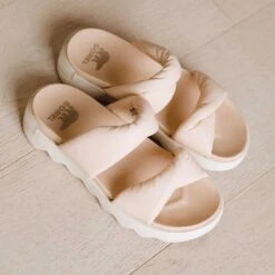 Sorel Viibe Twist Slide, Nova Sand -Clothing Promotional Store 369A0089final