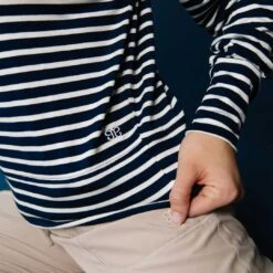 The Coco Long Sleeve, Navy Ivory -Clothing Promotional Store 369A0096final