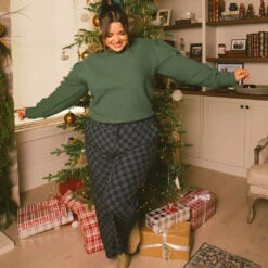 Atlas Ribbed Sweater, Emerald -Clothing Promotional Store 369A0524