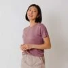 Boyfriend Tee, Dark Mauve -Clothing Promotional Store 369A0532final 1