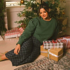 Atlas Ribbed Sweater, Emerald -Clothing Promotional Store 369A0533