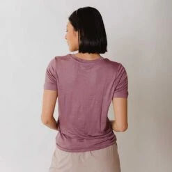 Boyfriend Tee, Dark Mauve 9 Boyfriend Tee, Dark Mauve -Clothing Promotional Store 369A0570final