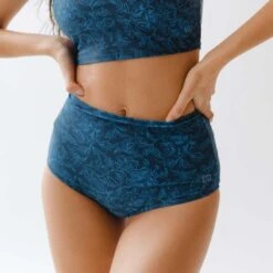 Mykonos Navy High-Waisted Bottoms 14 Mykonos Navy High-Waisted Bottoms -Clothing Promotional Store 369A0615final