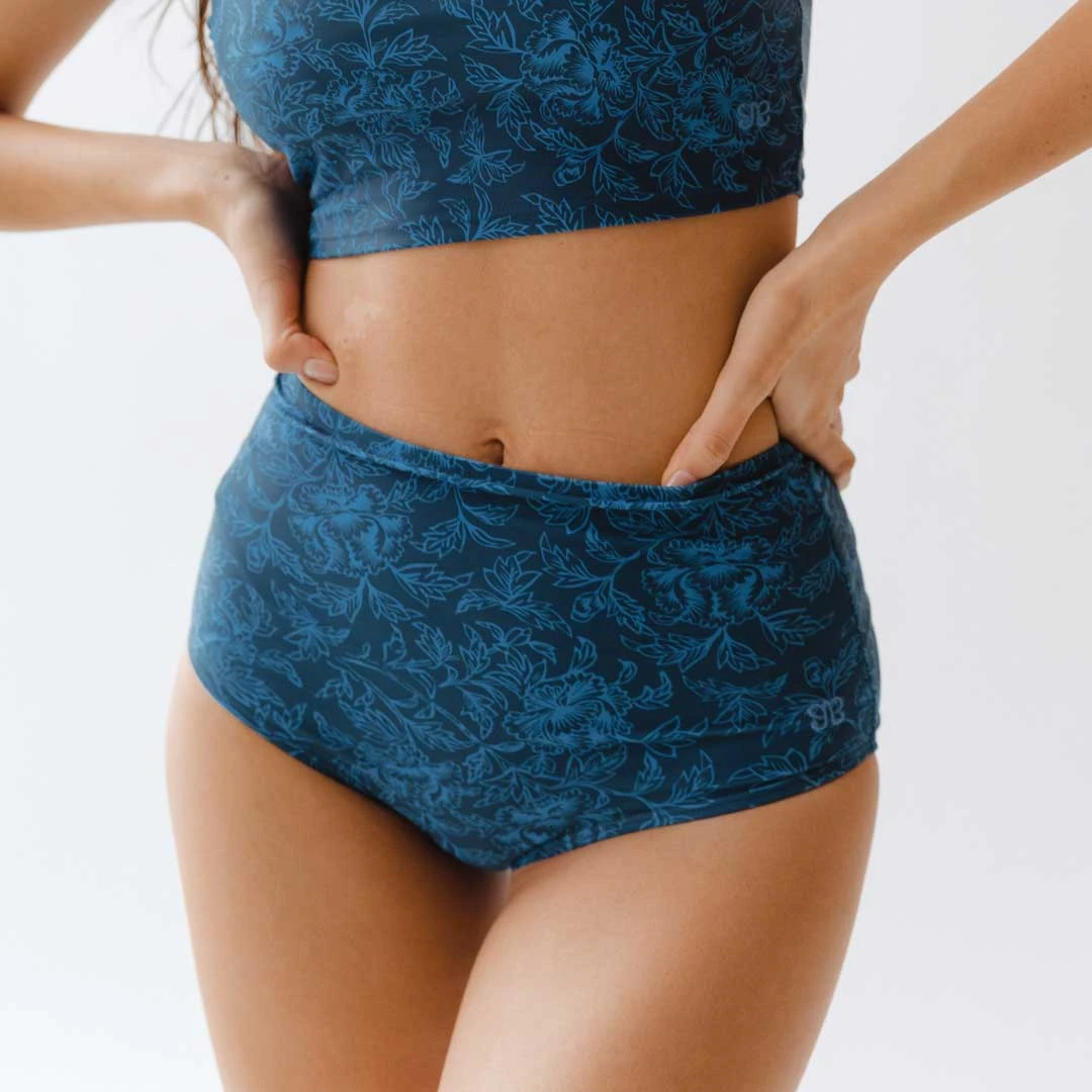 Mykonos Navy High-Waisted Bottoms 8 Mykonos Navy High-Waisted Bottoms - Image 6