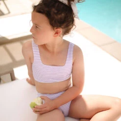 Mini Olivia Two-Piece Set, Lilac Stripe -Clothing Promotional Store 369A0733final