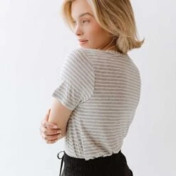 Basic Tee, Heather Grey/Ivory 19 Basic Tee, Heather Grey/Ivory -Clothing Promotional Store 369A0924final