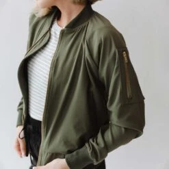Sage Bomber Jacket -Clothing Promotional Store 369A0958final