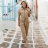 City Jumpsuit, Brown Canvas -Clothing Promotional Store 369A1163final