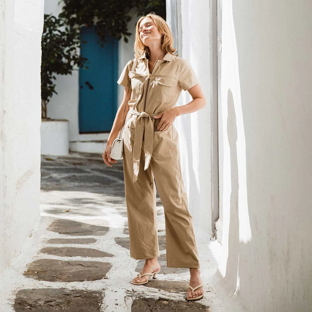 City Jumpsuit, Brown Canvas 4 City Jumpsuit, Brown Canvas - Image 2