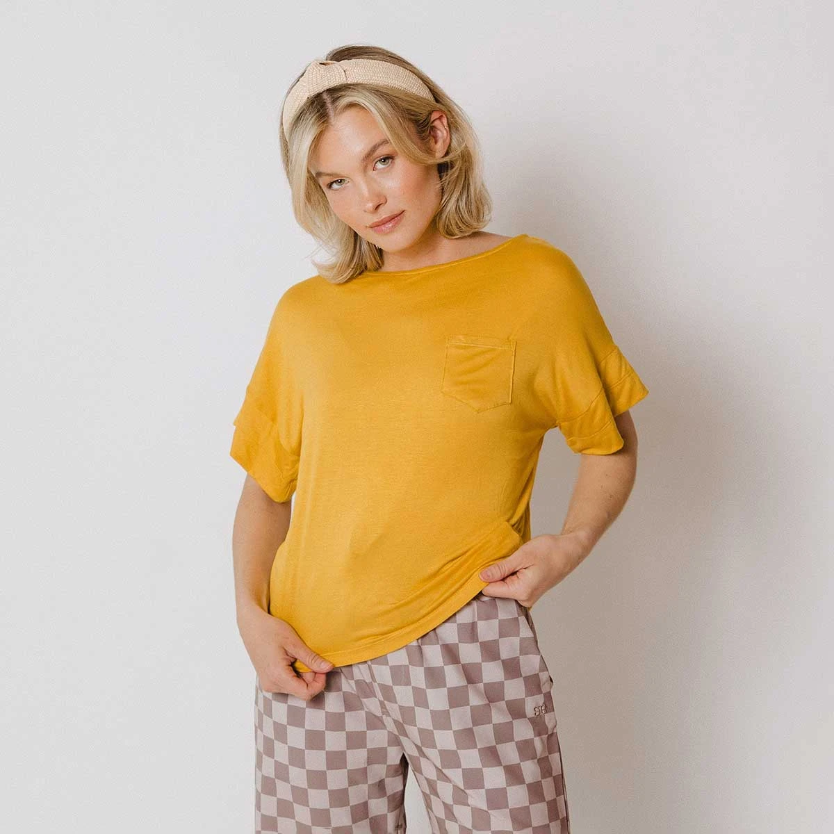 Boxy Tee, Mustard 3 Boxy Tee, Mustard