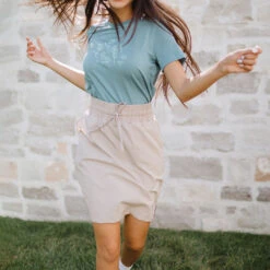 Wildflower Tee, Blue -Clothing Promotional Store 369A1413final f83fb151 bf4d 457c 9d47 a4b2cb2f6618