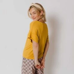 Boxy Tee, Mustard 9 Boxy Tee, Mustard -Clothing Promotional Store 369A1424final 1