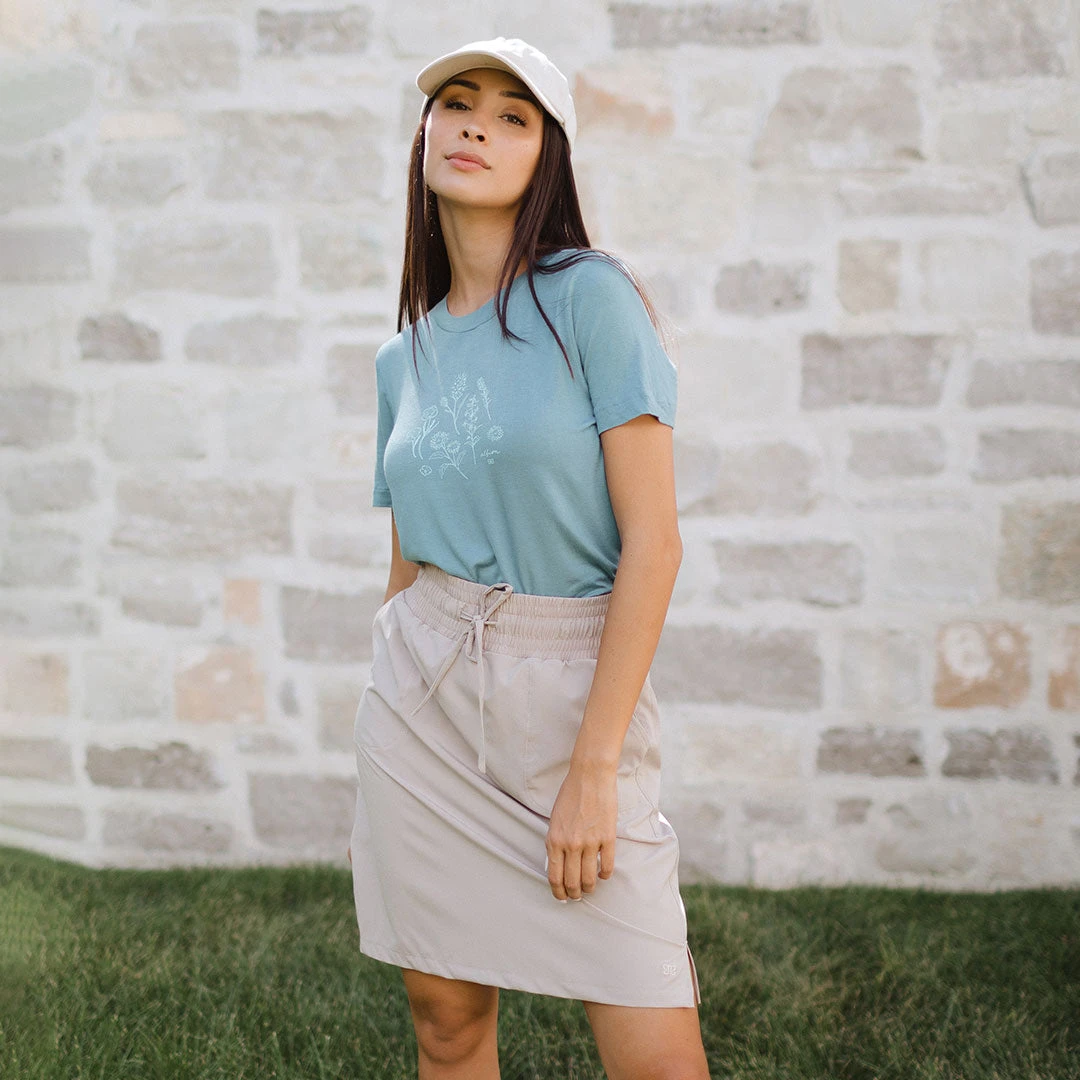 Wildflower Tee, Blue 5 Wildflower Tee, Blue - Image 3