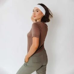 Boyfriend Tee, Cocoa -Clothing Promotional Store 369A1467final 1