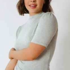 Puff Sleeve Tee, Aqua Chambray 13 Puff Sleeve Tee, Aqua Chambray -Clothing Promotional Store 369A1542final ff5f8226 33cc 4936 ae67 0d1ca2cde5d0