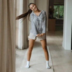 Sailor Stripe Hoodie, Navy Stripe 23 Sailor Stripe Hoodie, Navy Stripe -Clothing Promotional Store 369A1546final