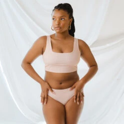 Pink Checkers Olivia Swim Crop -Clothing Promotional Store 369A1578final