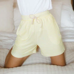 Sailor Stripe Shorts, Yellow Stripe -Clothing Promotional Store 369A1682final