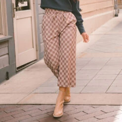 Audrey Wide Leg Pants, Brown Checkers 14 Audrey Wide Leg Pants, Brown Checkers -Clothing Promotional Store 369A1893 dd867e00 8294 4680 90b2 d0d8b88626f0
