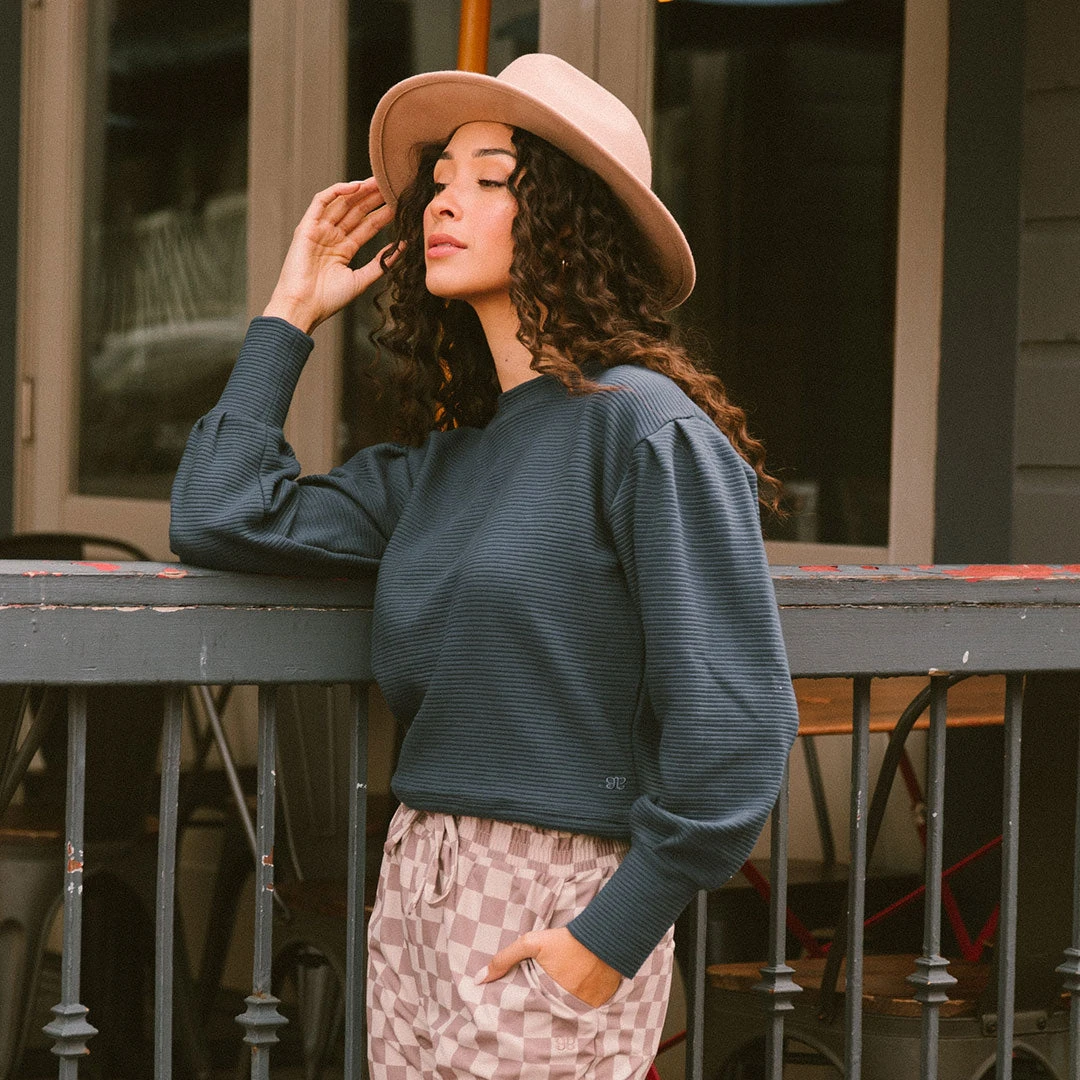 Atlas Ribbed Sweater, Navy 4 Atlas Ribbed Sweater, Navy - Image 2