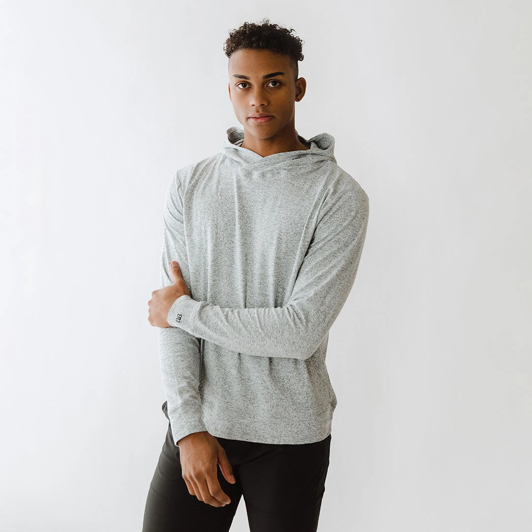 Men's Travel Hoodie, Heather Grey 4 Men's Travel Hoodie, Heather Grey - Image 2