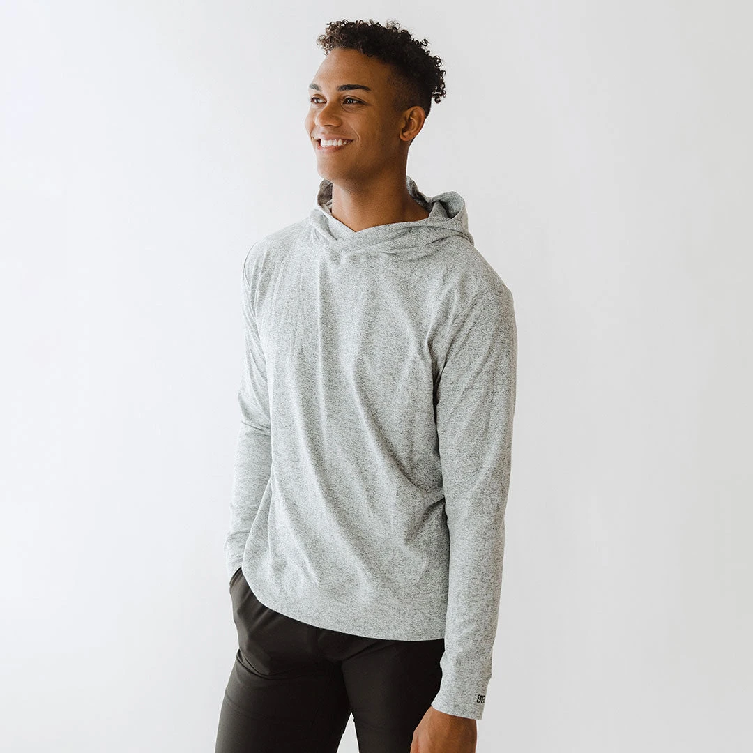 Men's Travel Hoodie, Heather Grey 3 Men's Travel Hoodie, Heather Grey