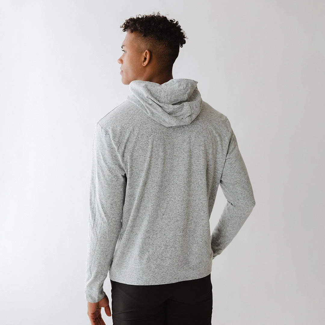 Men's Travel Hoodie, Heather Grey 6 Men's Travel Hoodie, Heather Grey - Image 4