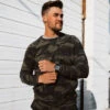 Men's Sweatshirt, Green Camo -Clothing Promotional Store 369A2228final
