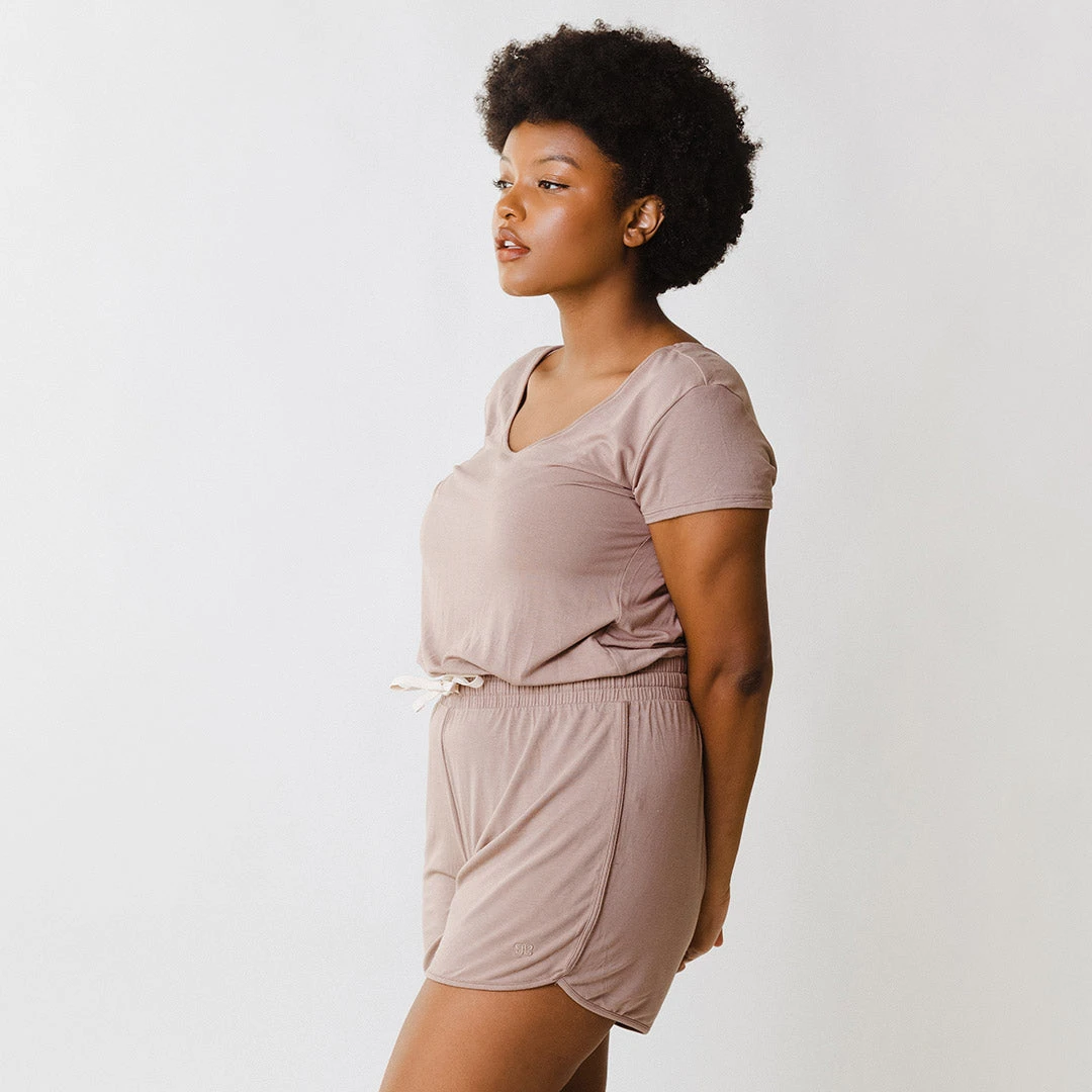 Serenity Romper, Mocha 5 Serenity Romper, Mocha - Image 3