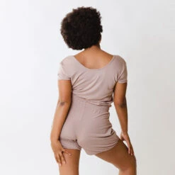 Serenity Romper, Mocha 9 Serenity Romper, Mocha -Clothing Promotional Store 369A2495final 1