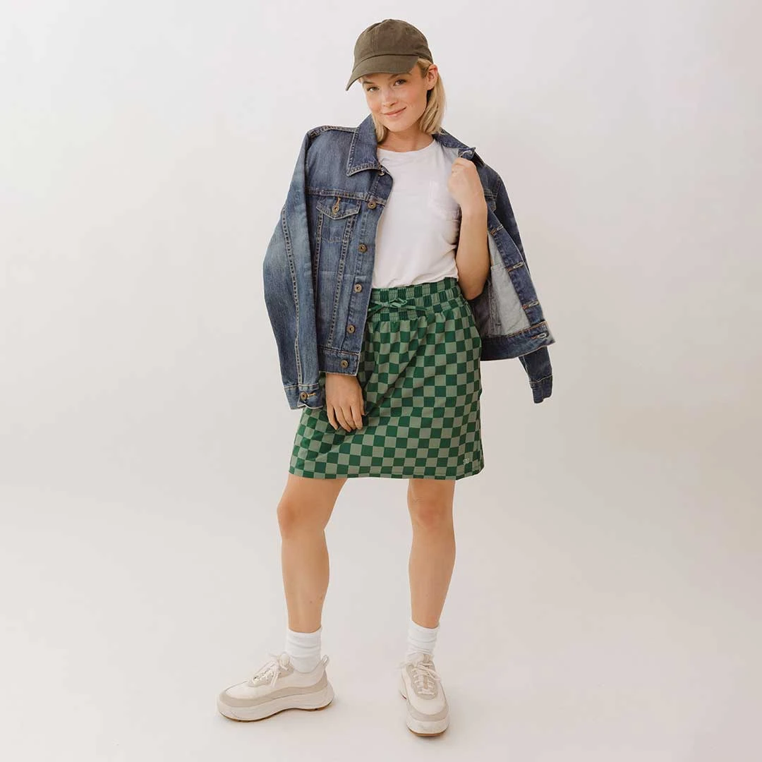 Cher Skirt, Green Check 8 Cher Skirt, Green Check - Image 6