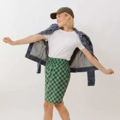 Cher Skirt, Green Check 15 Cher Skirt, Green Check -Clothing Promotional Store 369A2592final