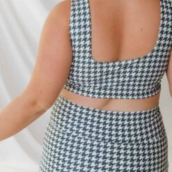 Houndstooth High-Waisted Swim Skirt -Clothing Promotional Store 369A2610final