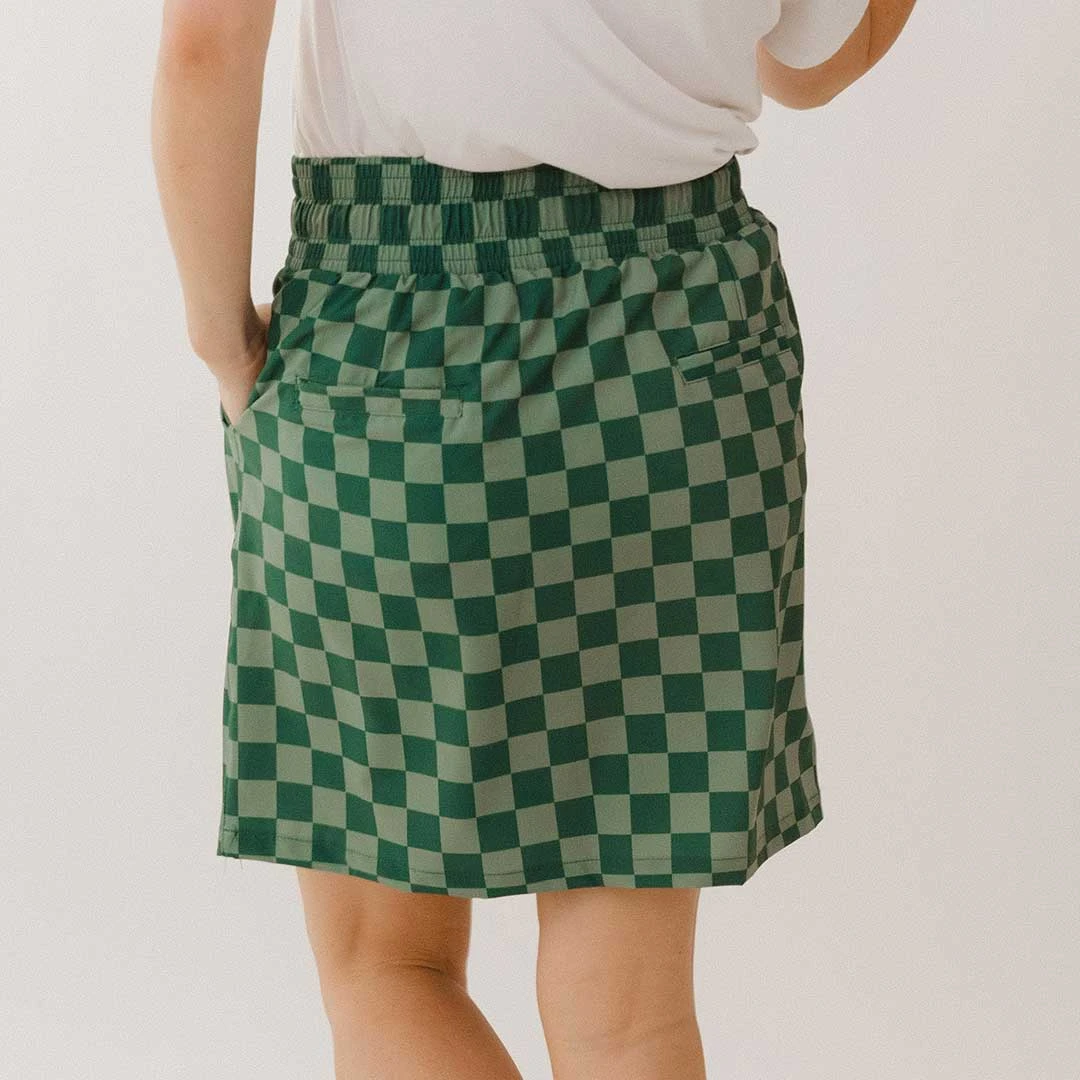 Cher Skirt, Green Check 4 Cher Skirt, Green Check - Image 2