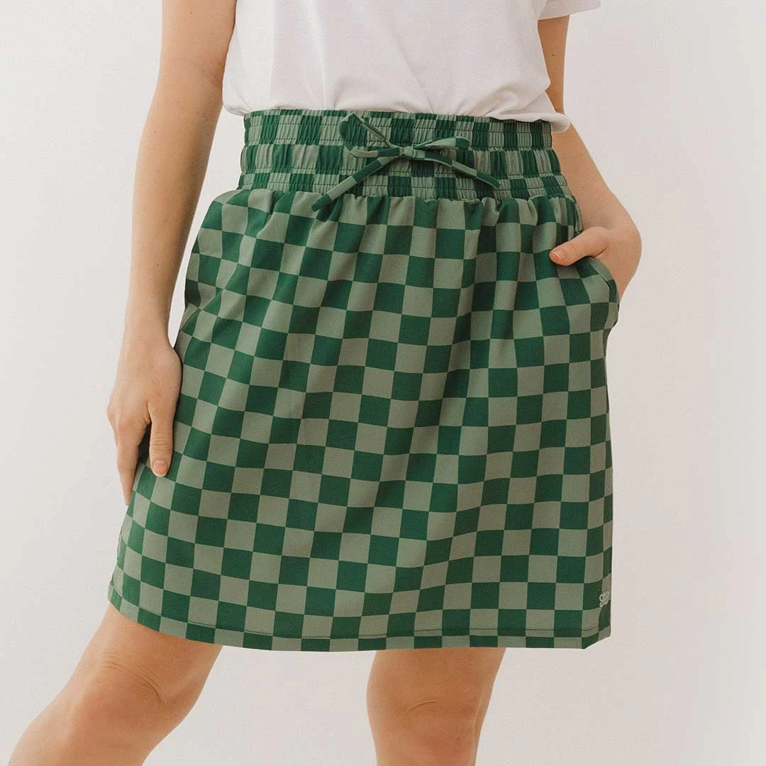 Cher Skirt, Green Check 3 Cher Skirt, Green Check