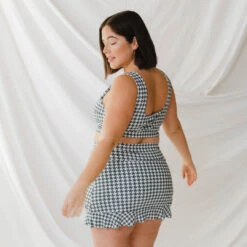 Houndstooth High-Waisted Swim Skirt -Clothing Promotional Store 369A2622final c2890887 84b6 48bb ac29 b91750224aaf