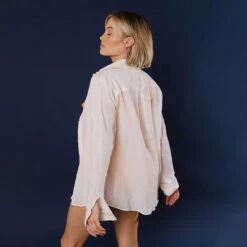 Linen Button Up, White 17 Linen Button Up, White -Clothing Promotional Store 369A2790final