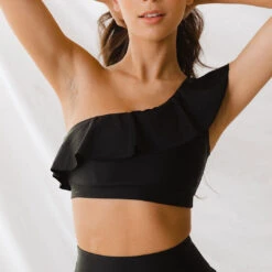 Icon Wave Crop, Matte Black -Clothing Promotional Store 369A2923