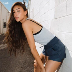 Indigo Lunge Shorts 16 Indigo Lunge Shorts -Clothing Promotional Store 369A2990final