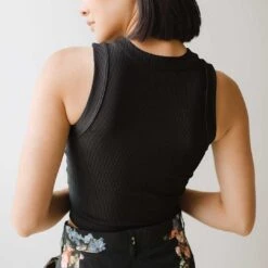 High Neck Tank, Black -Clothing Promotional Store 369A3053final 1