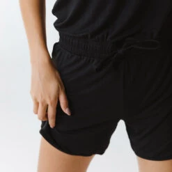 Serenity Tank Romper, Black -Clothing Promotional Store 369A3258final 1