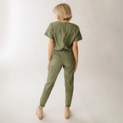 Everyday Jumpsuit, Sage -Clothing Promotional Store 369A3344finnal