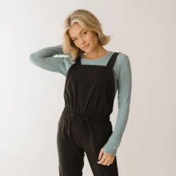 Black Classic Overall Jumpsuit -Clothing Promotional Store 369A3490final 1