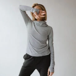 Sweet Stripe Cowl-Neck Top -Clothing Promotional Store 369A3503final 38e3821f c4e3 4b95 9e04 31c6abdce9b9