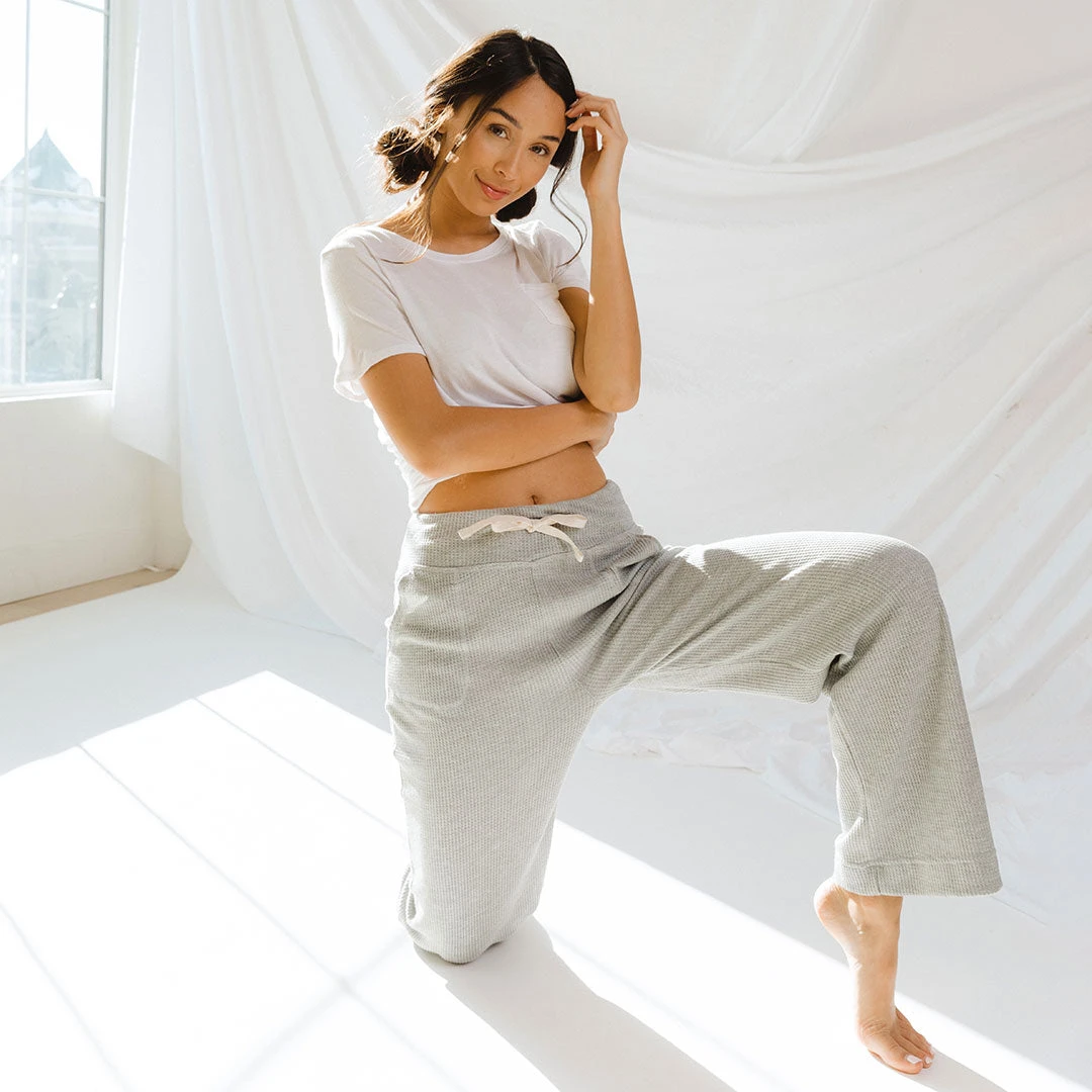 Waffle Loungers, Charcoal 6 Waffle Loungers, Charcoal - Image 4